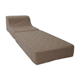 Opvouwbaar matras - logeermatras en zitstoel in één - bruin