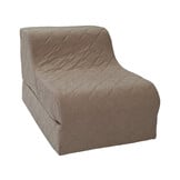 Opvouwbaar matras - logeermatras en zitstoel in één - bruin