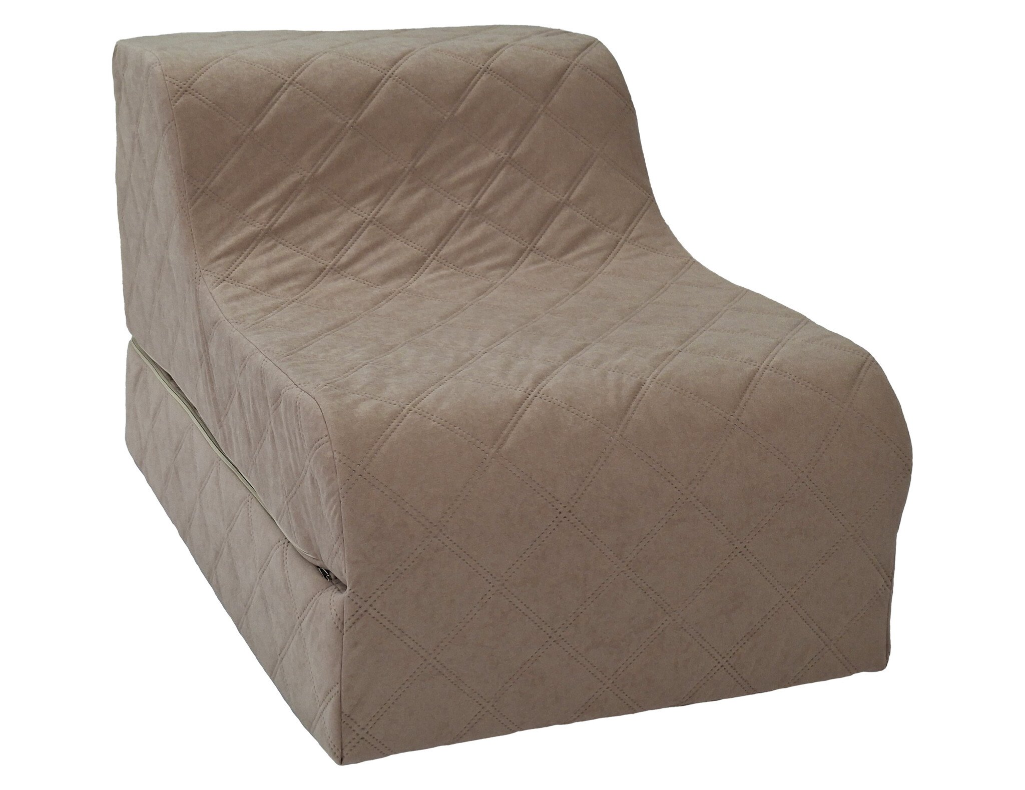 Opvouwbaar matras - logeermatras en zitstoel in één - bruin