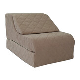 Opvouwbaar matras - logeermatras en zitstoel in één - bruin