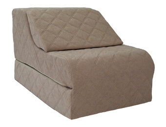 Opvouwbaar matras - logeermatras en zitstoel in één - bruin