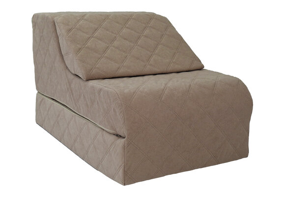 Opvouwbaar matras - logeermatras en zitstoel in één - bruin