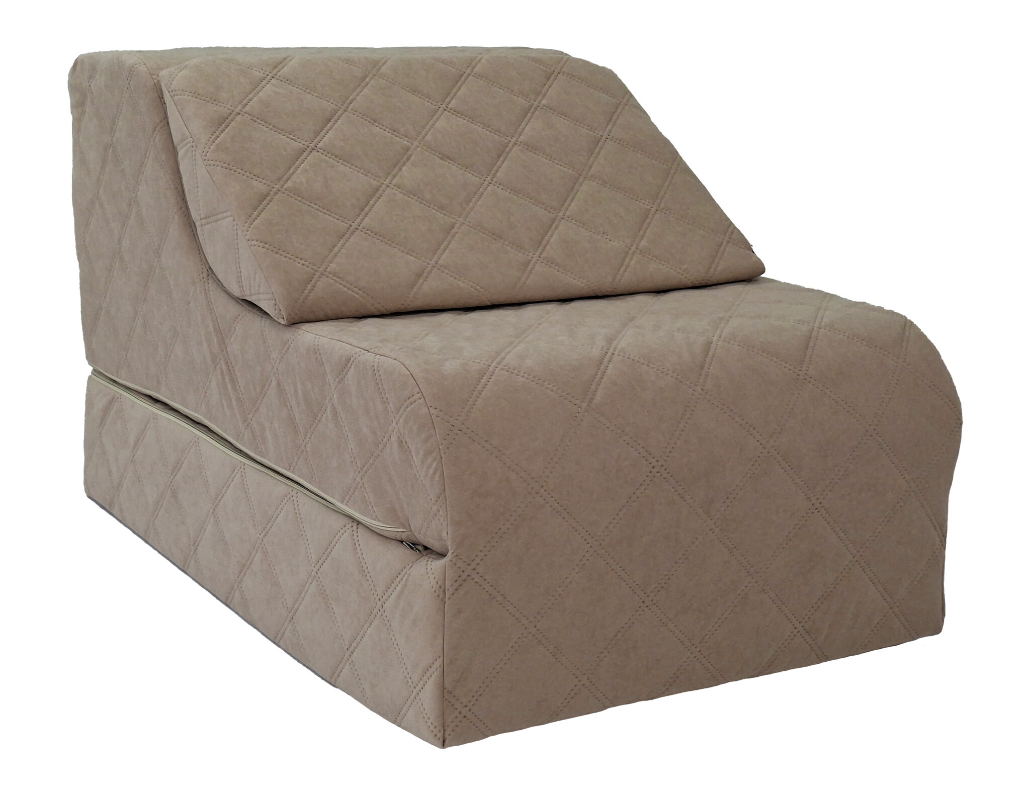 Opvouwbaar matras - logeermatras en zitstoel in één - bruin