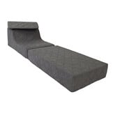 Opvouwbaar matras - logeermatras en zitstoel in één - grijs