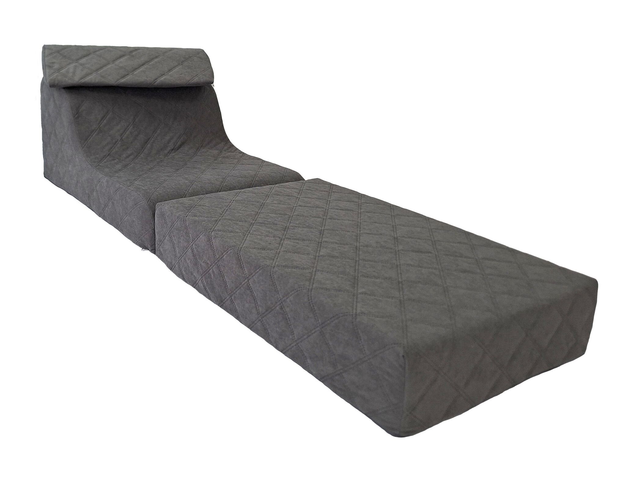 Opvouwbaar matras - logeermatras en zitstoel in één - grijs