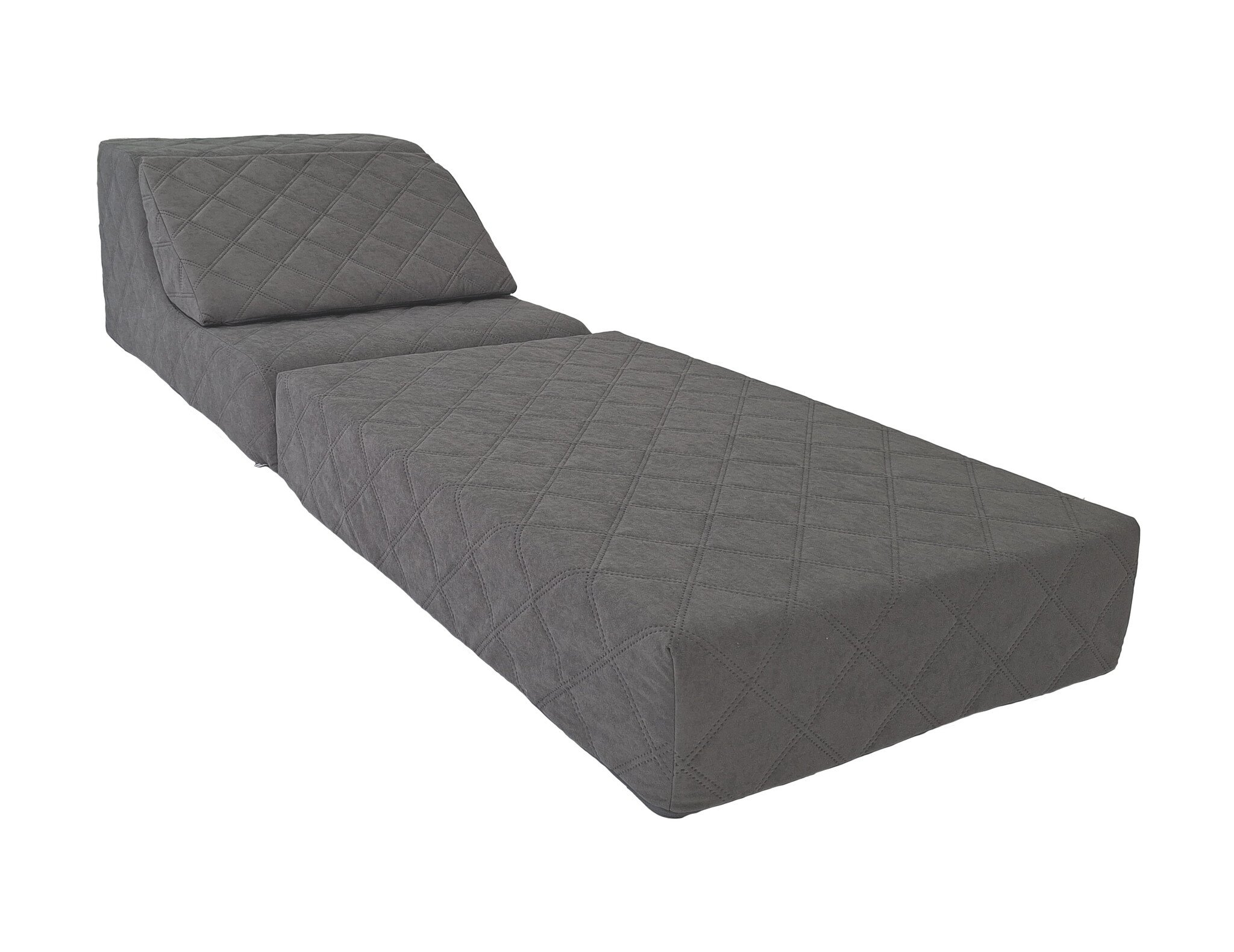 Opvouwbaar matras - logeermatras en zitstoel in één - grijs