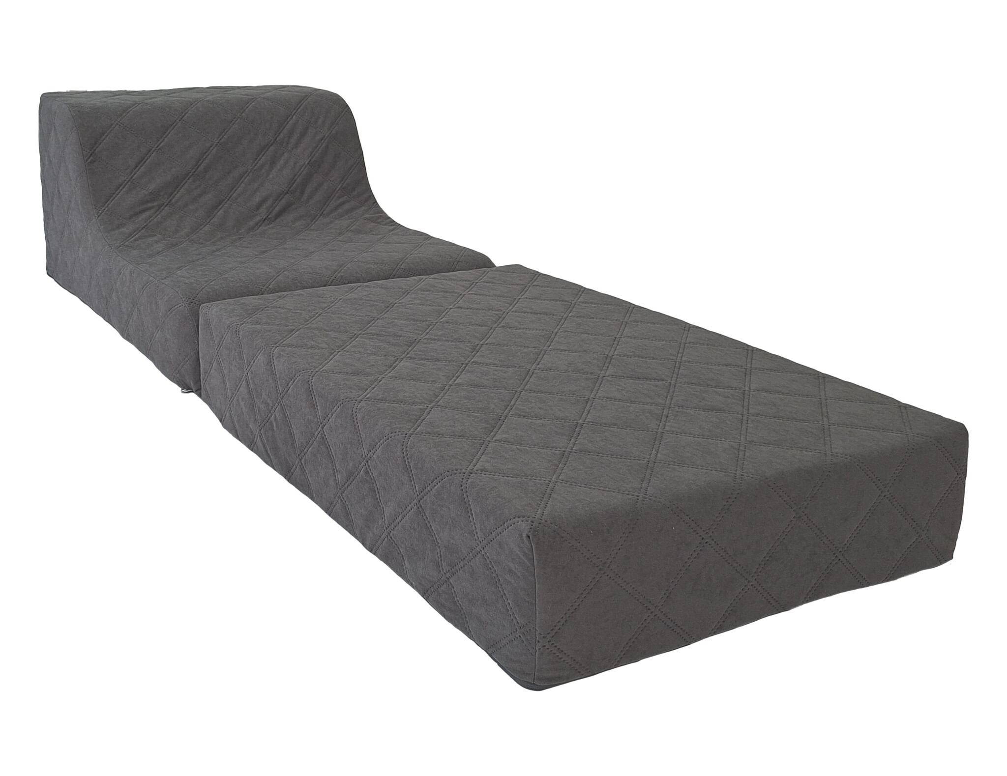 Opvouwbaar matras - logeermatras en zitstoel in één - grijs