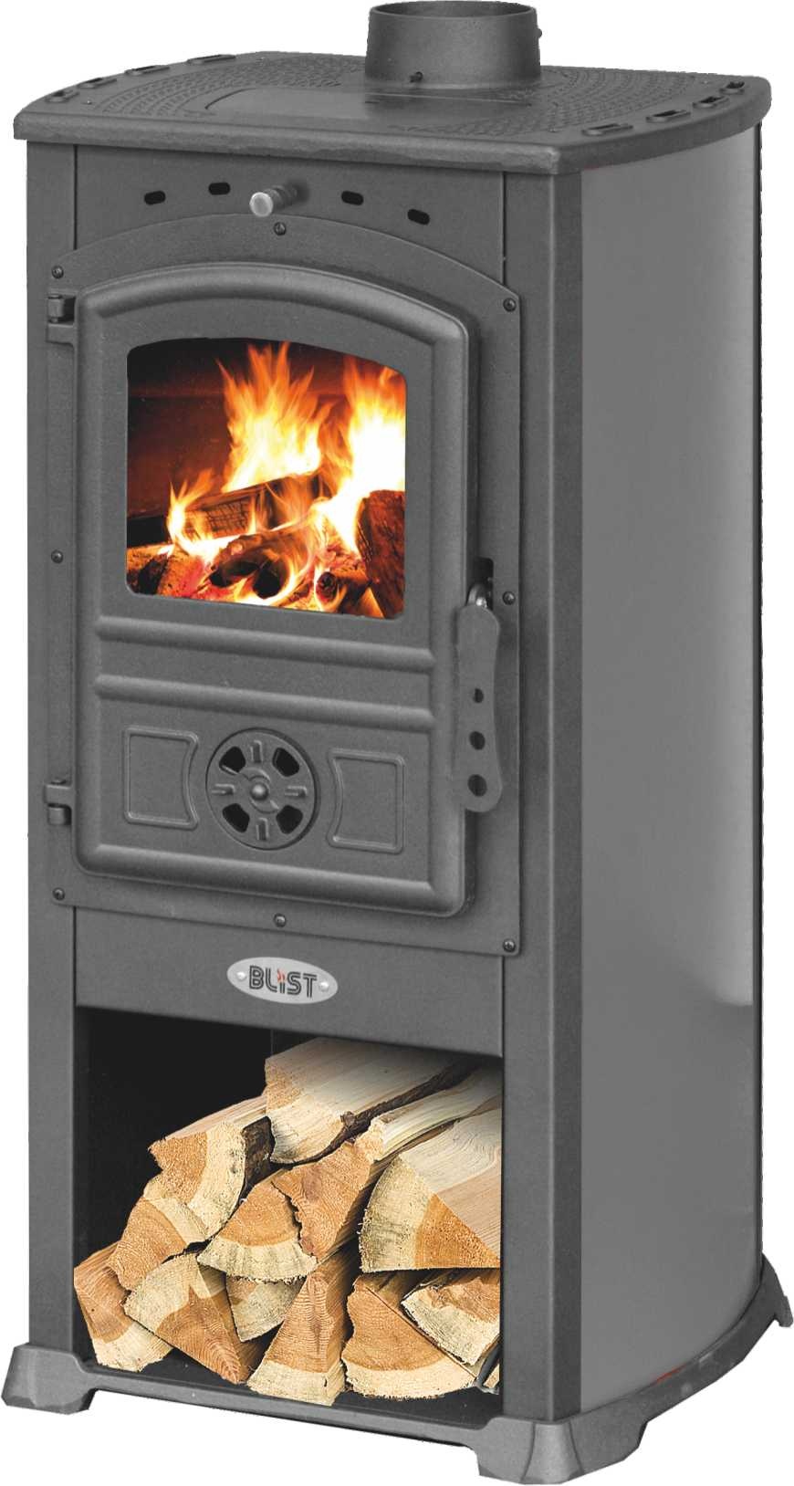 Houtkachel Modena - met gietijzeren verwarmingsplaat – 7,3 kW