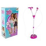 Speelgoed microfoon – duo set met standaard – LED – MP3 – roze
