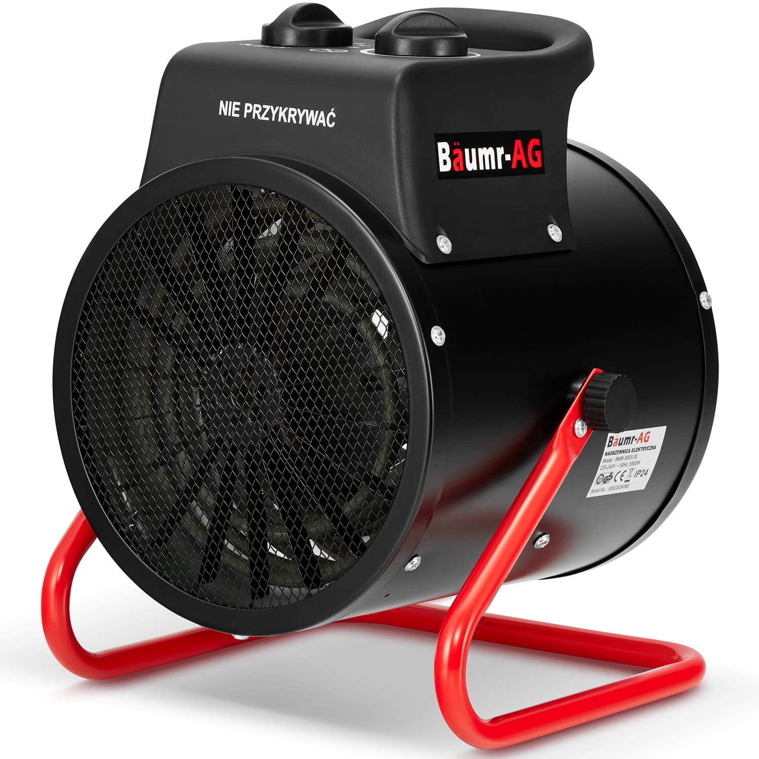 Werkplaatskachel 2,5 kW - ventilatorkachel met thermostaat