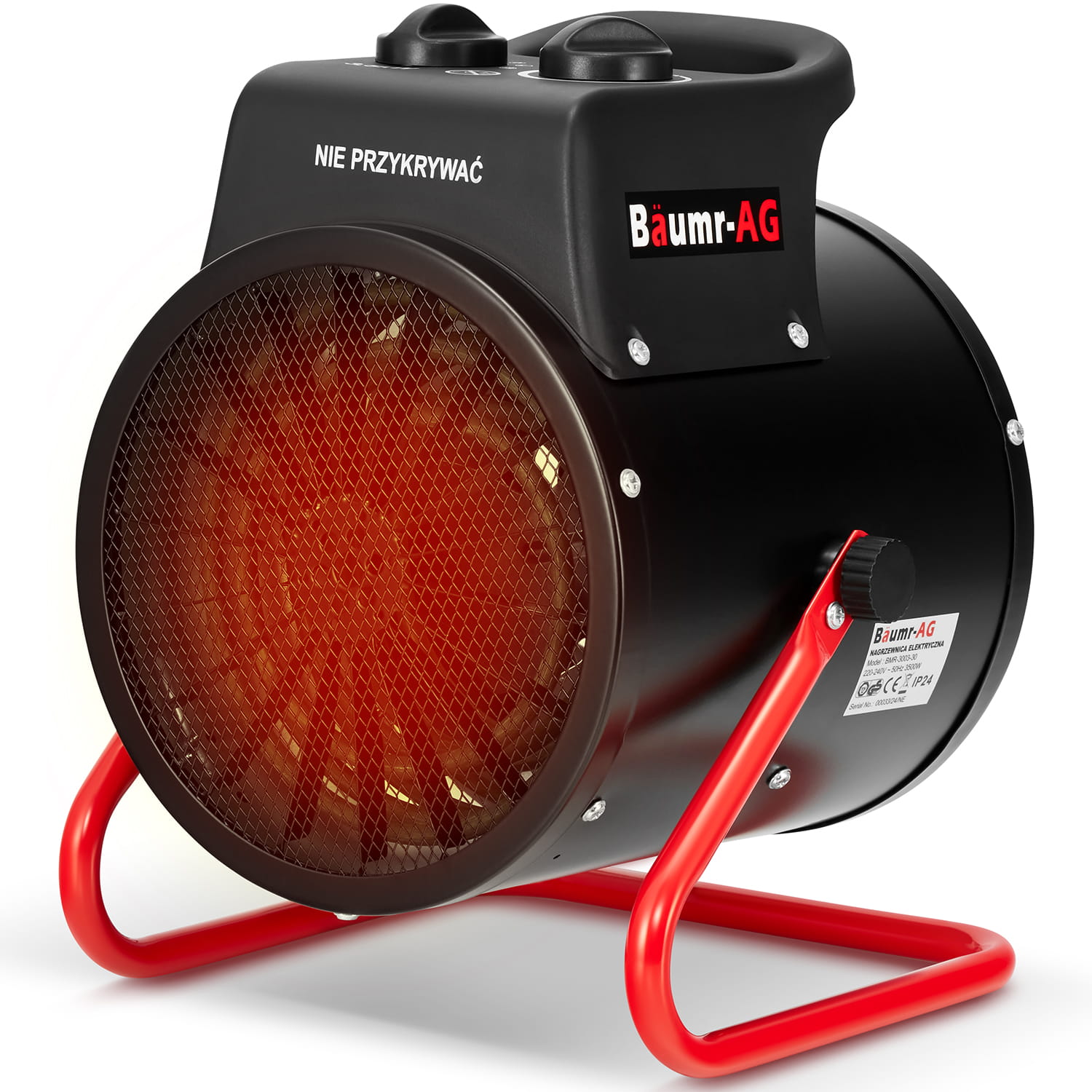 Werkplaatskachel 2,5 kW - ventilatorkachel met thermostaat