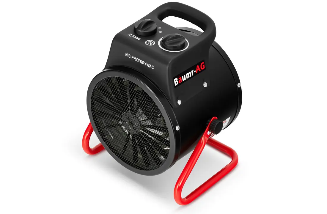 Werkplaatskachel 2,5 kW - ventilatorkachel met thermostaat