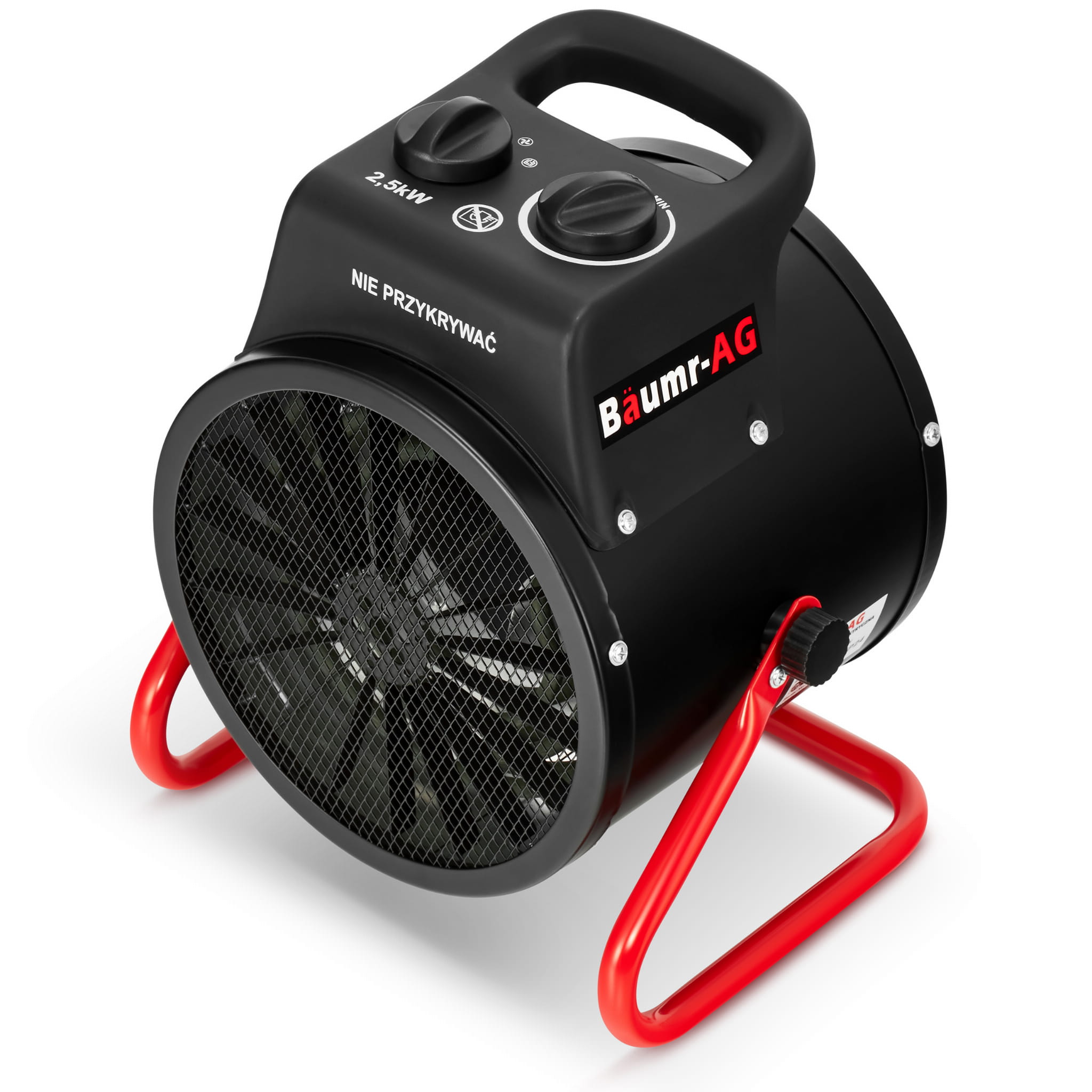 Werkplaatskachel 2,5 kW - ventilatorkachel met thermostaat