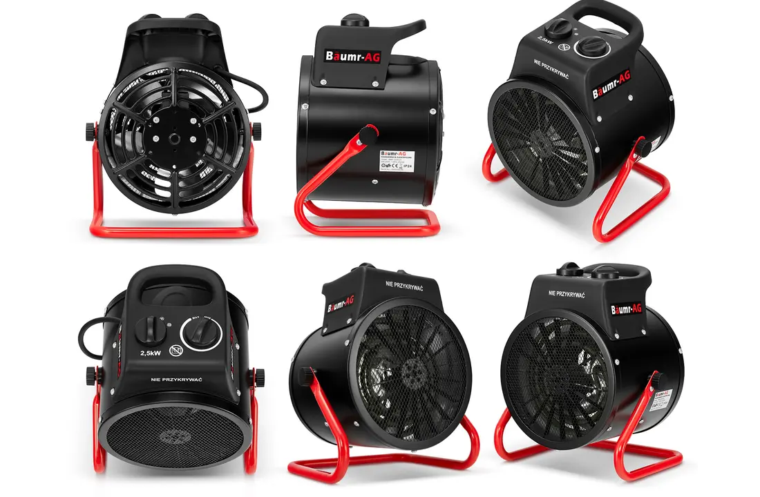 Werkplaatskachel 2,5 kW - ventilatorkachel met thermostaat