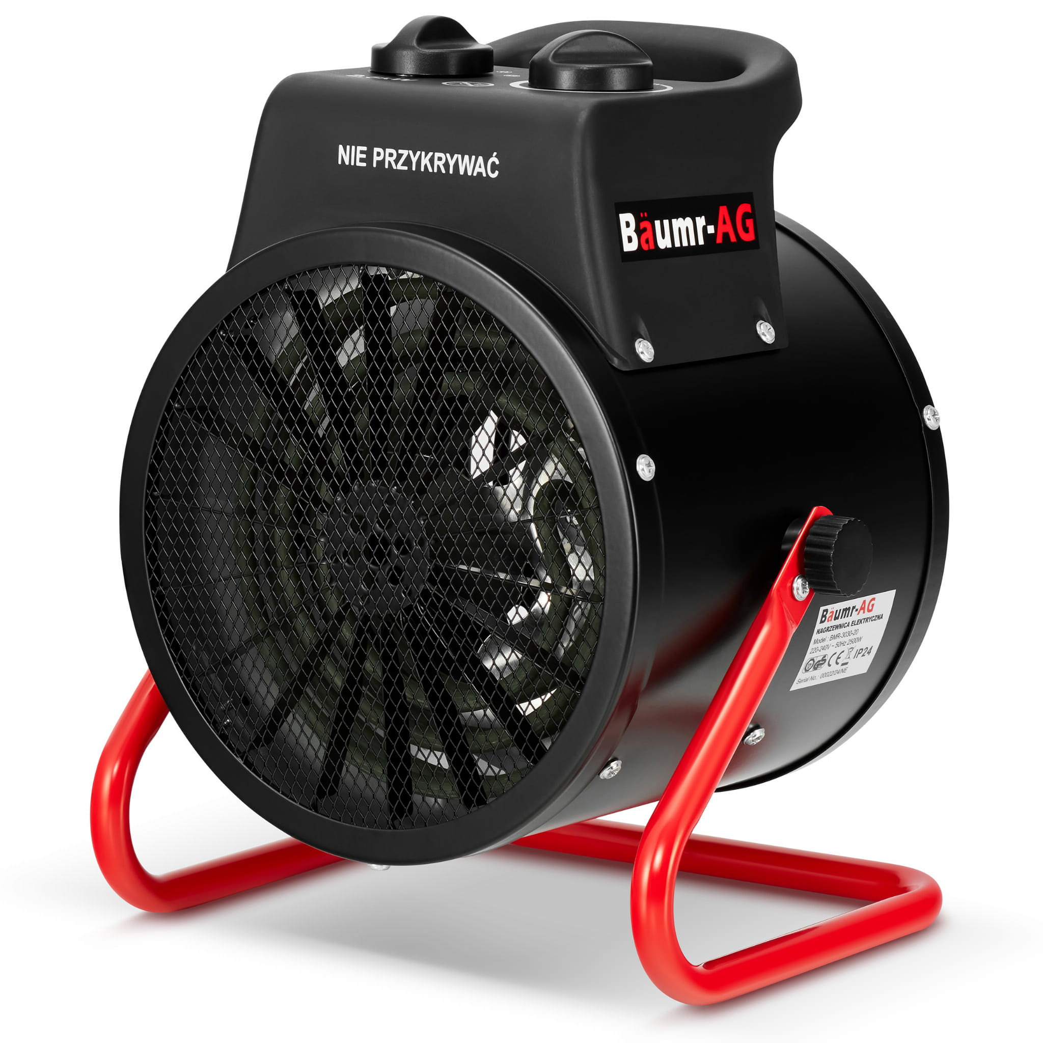 Werkplaatskachel 2,5 kW - ventilatorkachel met thermostaat