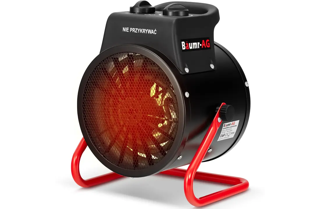 Werkplaatskachel 3,5 kW - ventilatorkachel met thermostaat