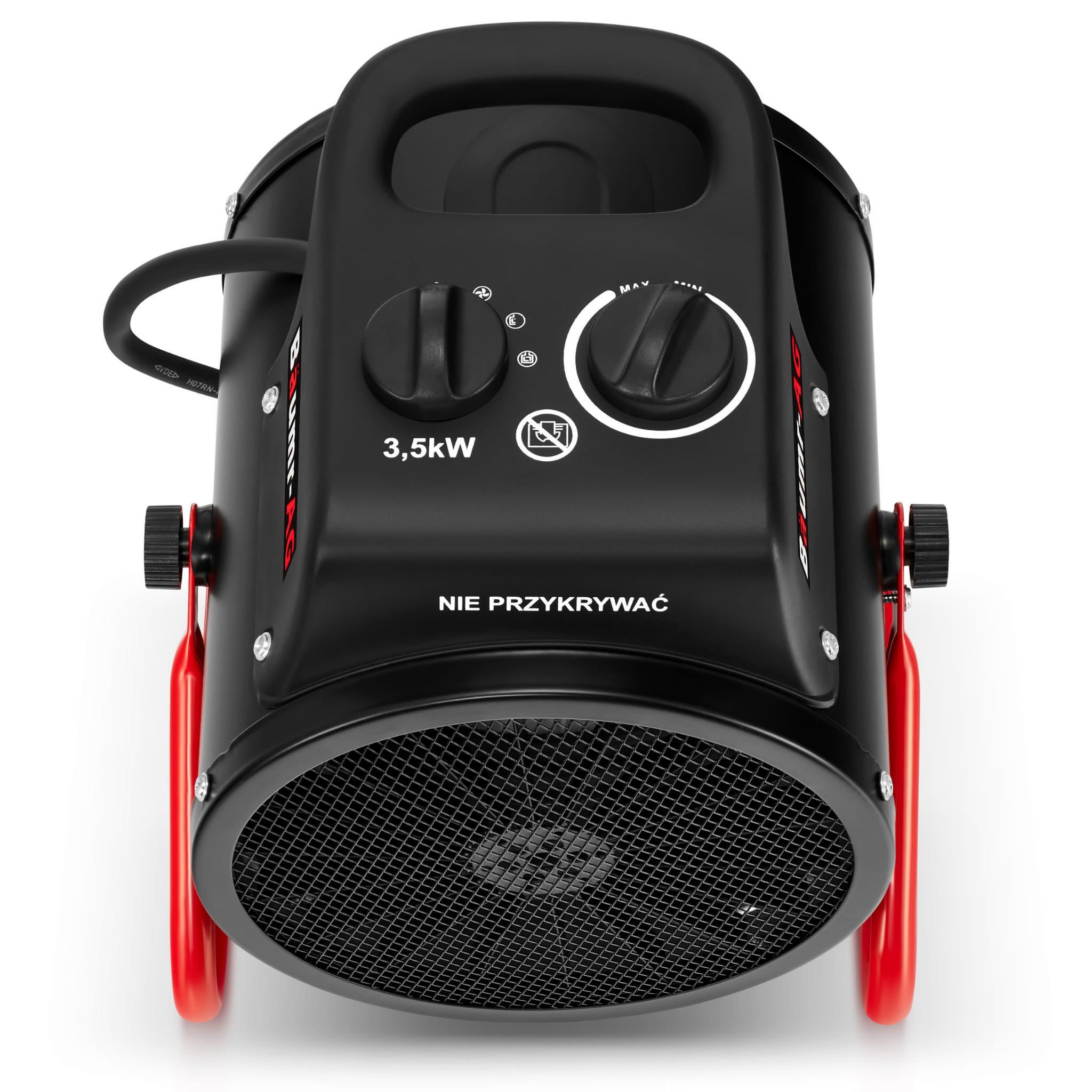 Werkplaatskachel 3,5 kW - ventilatorkachel met thermostaat