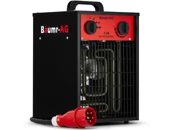 Werkplaatskachel 5 kW - ventilatorkachel met thermostaat