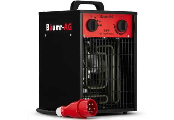 Werkplaatskachel 5 kW - ventilatorkachel met thermostaat