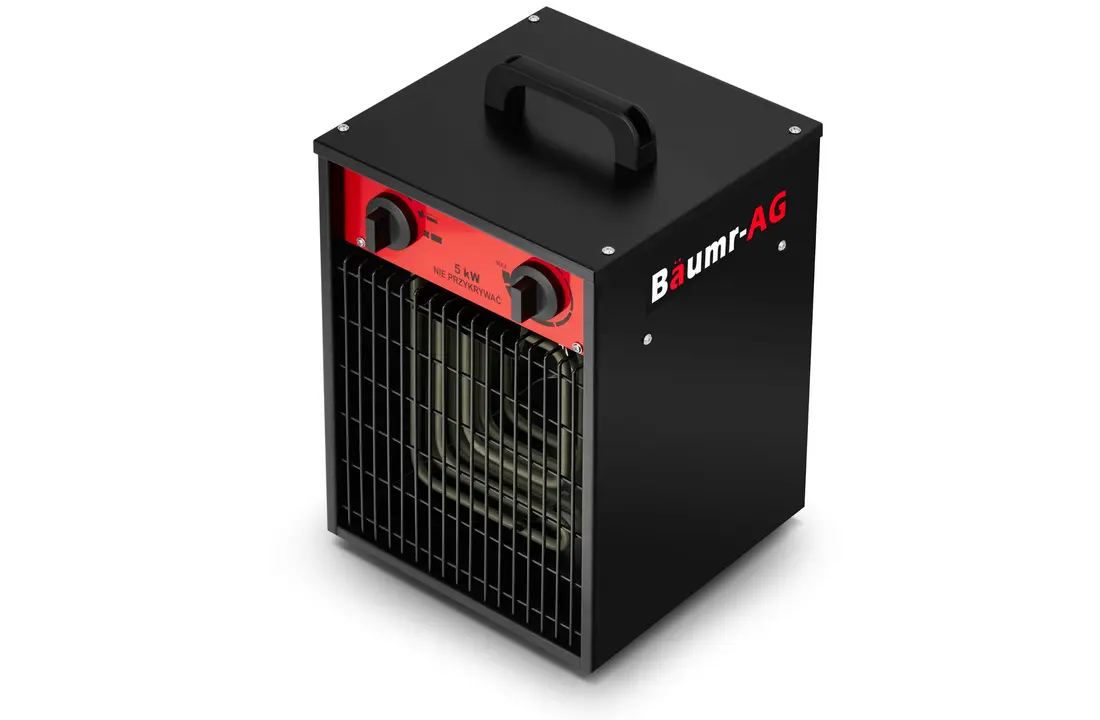 Werkplaatskachel 5 kW - ventilatorkachel met thermostaat