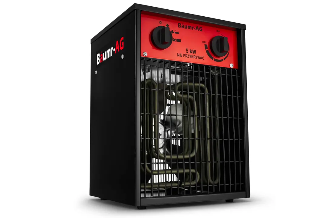 Werkplaatskachel 5 kW - ventilatorkachel met thermostaat