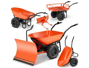 Elektrische kruiwagen - 3 in 1 - 120L - tot 260 kg - oranje