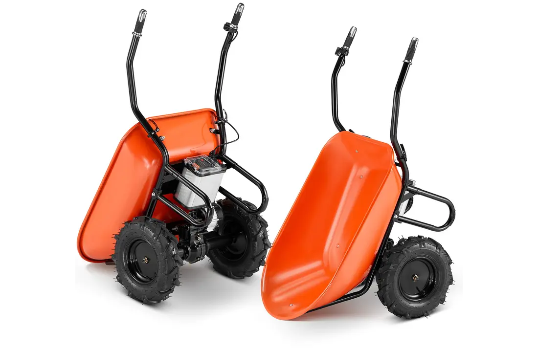 Elektrische kruiwagen - 3 in 1 - 120L - tot 260 kg - oranje
