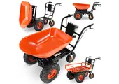 Elektrische kruiwagen - 2 in 1 - 120L - tot 300 kg - oranje