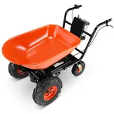 Elektrische kruiwagen - 2 in 1 - 120L - tot 300 kg - oranje