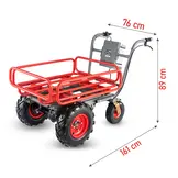 Elektrische kruiwagen - 2 in 1 - 120L - tot 300 kg - oranje