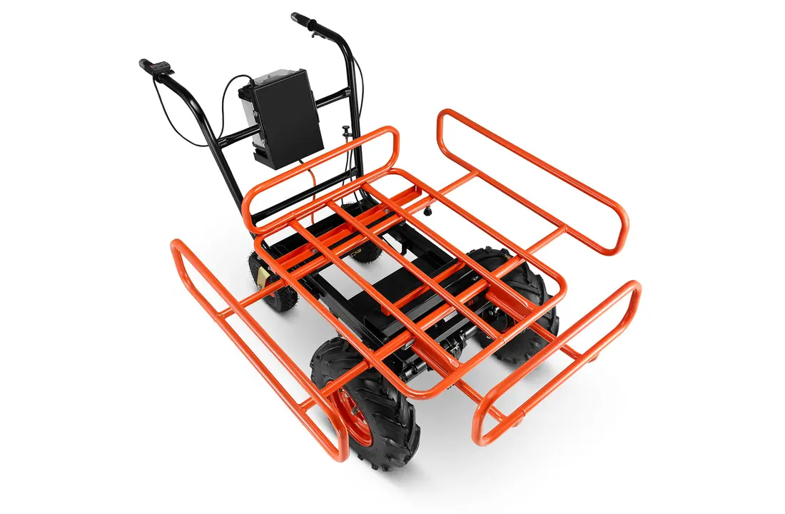 Elektrische kruiwagen - 2 in 1 - 120L - tot 300 kg - oranje