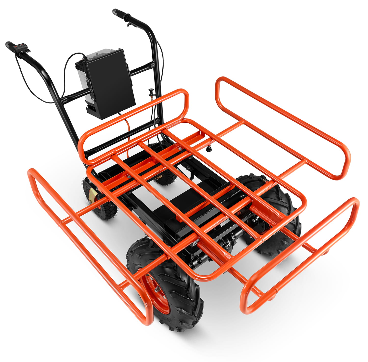 Elektrische kruiwagen - 2 in 1 - 120L - tot 300 kg - oranje