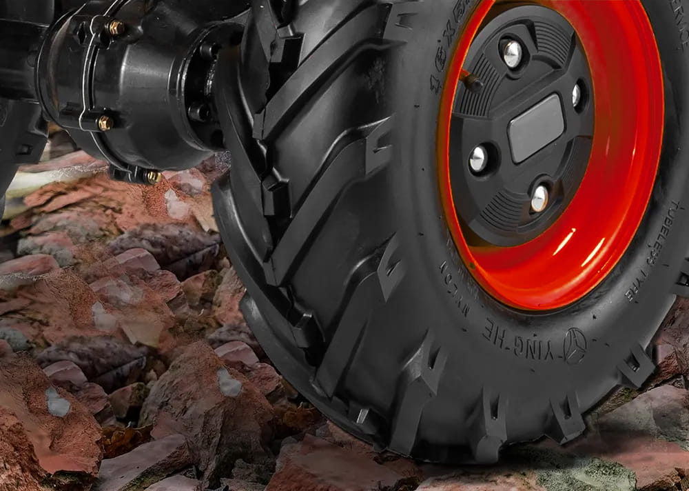 Elektrische kruiwagen - 2 in 1 - 120L - tot 300 kg - oranje