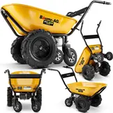 Elektrische kruiwagen - dumper - 100L - tot 260 kg - geel zwart