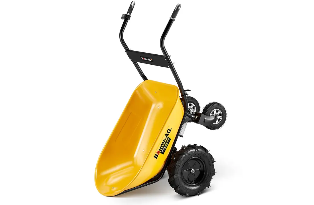 Elektrische kruiwagen - dumper - 100L - tot 260 kg - geel zwart