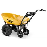 Elektrische kruiwagen - dumper - 100L - tot 260 kg - geel zwart