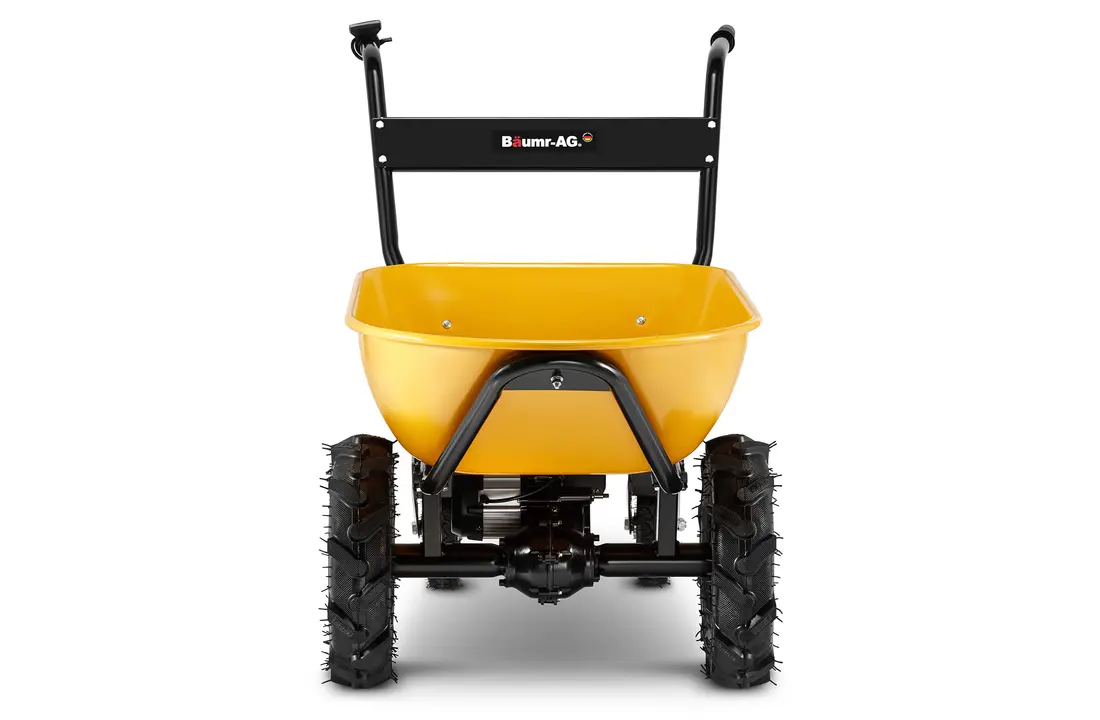 Elektrische kruiwagen - dumper - 100L - tot 260 kg - geel zwart