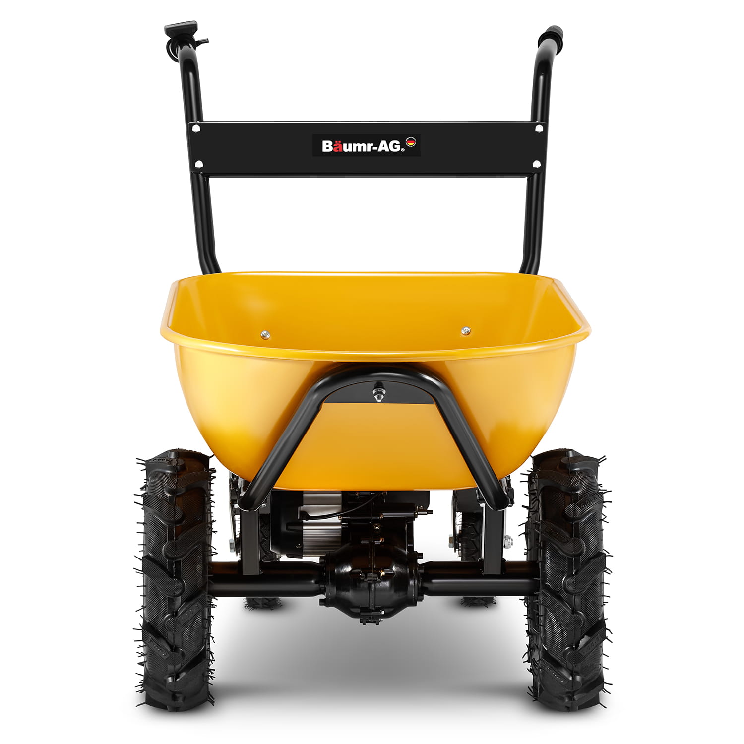 Elektrische kruiwagen - dumper - 100L - tot 260 kg - geel zwart