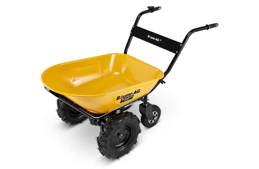 Elektrische kruiwagen - dumper - 100L - tot 260 kg - geel zwart
