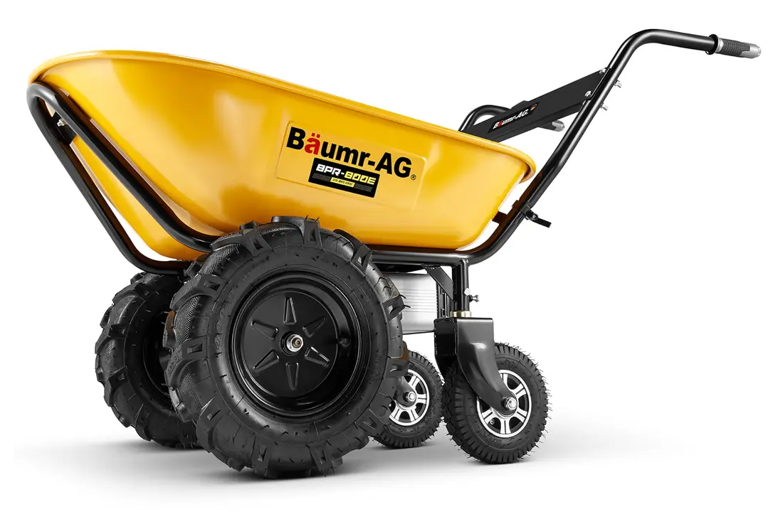 Elektrische kruiwagen - dumper - 100L - tot 260 kg - geel zwart