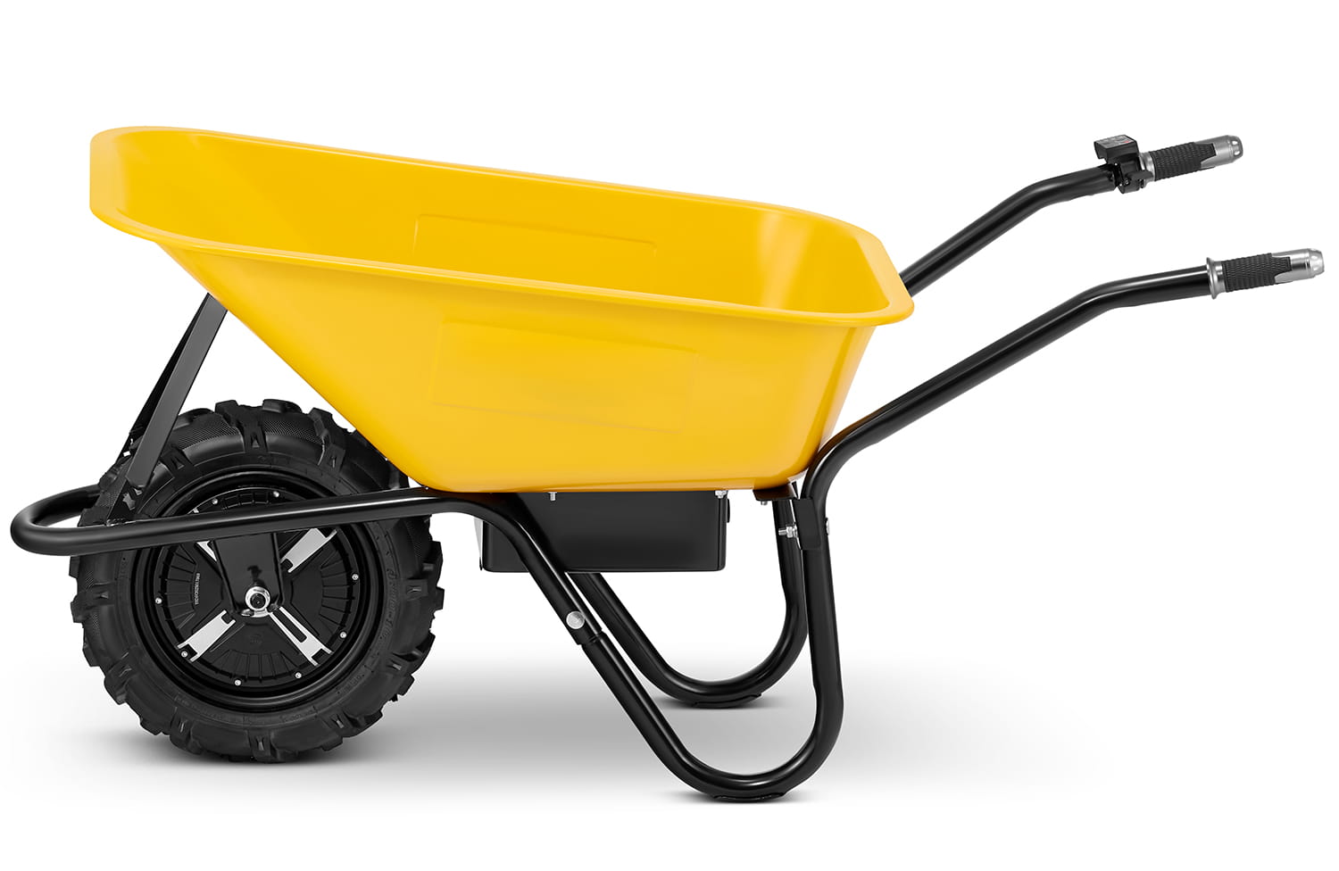 Elektrische kruiwagen - 100L - tot 180 kg - 500 W - geel zwart