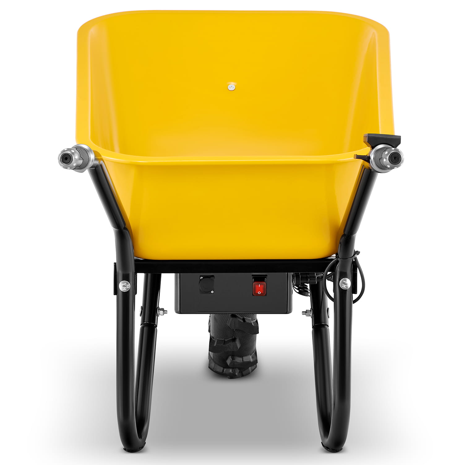 Elektrische kruiwagen - 100L - tot 180 kg - 500 W - geel zwart