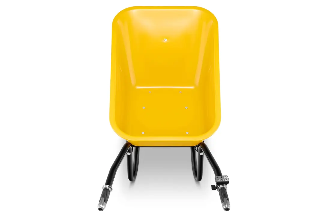 Elektrische kruiwagen - 100L - tot 180 kg - 500 W - geel zwart