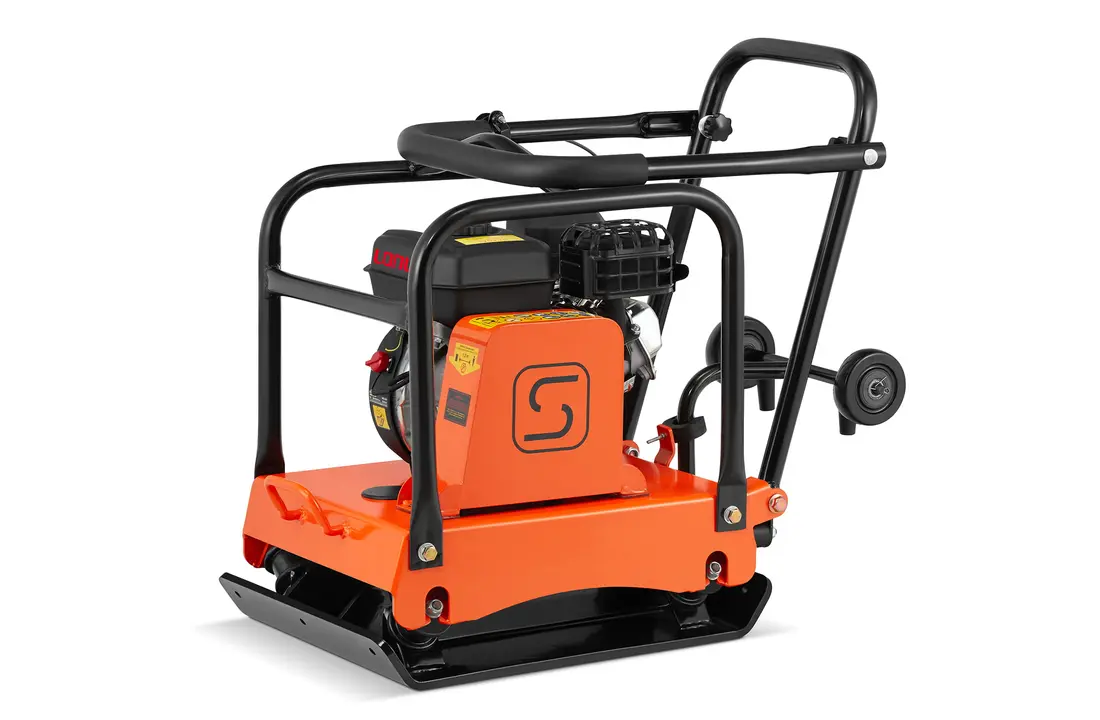 Trilplaat - viertakt benzinemotor - 20 kN, 6,5 PK - 55×42 cm