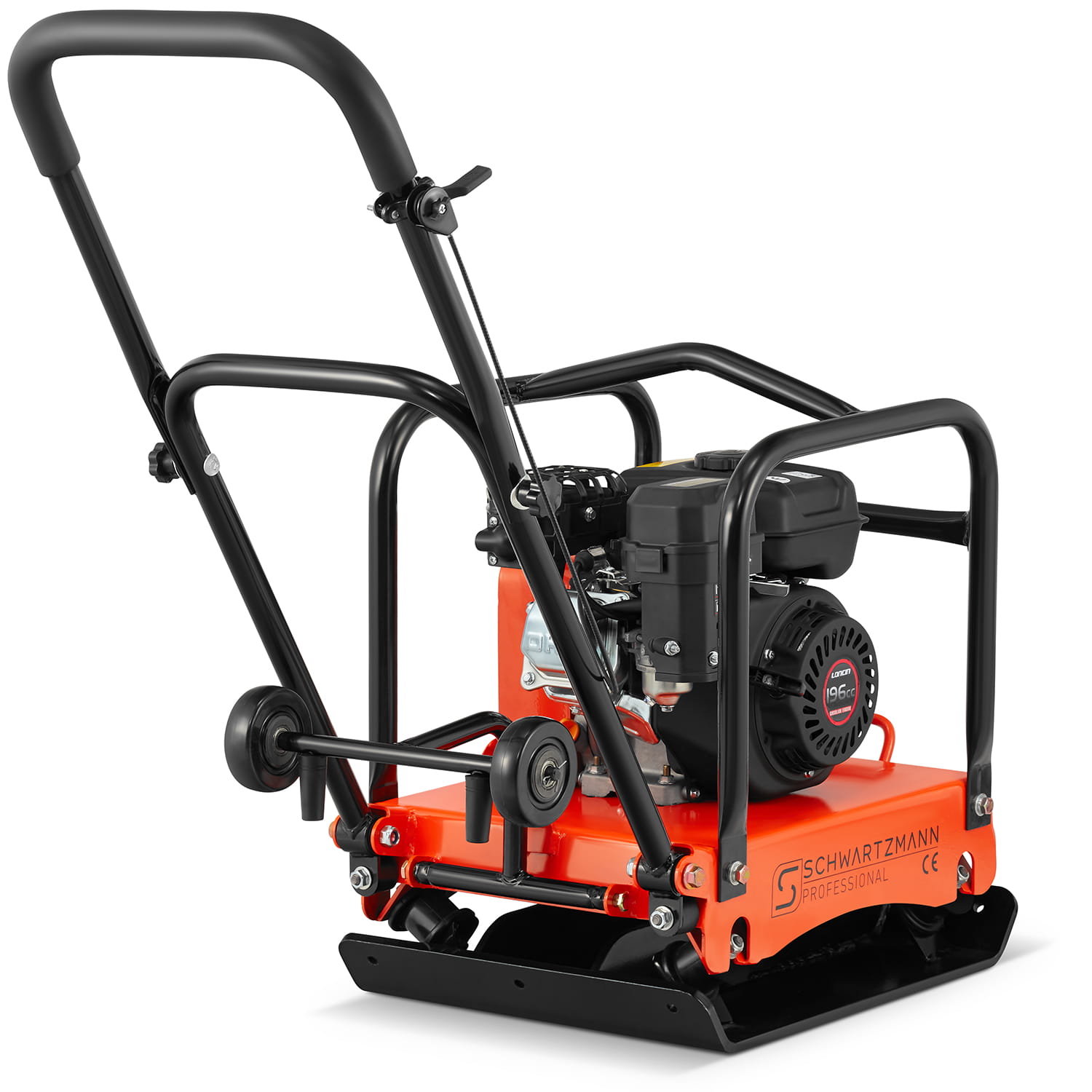 Trilplaat - viertakt benzinemotor - 20 kN, 6,5 PK - 55×42 cm