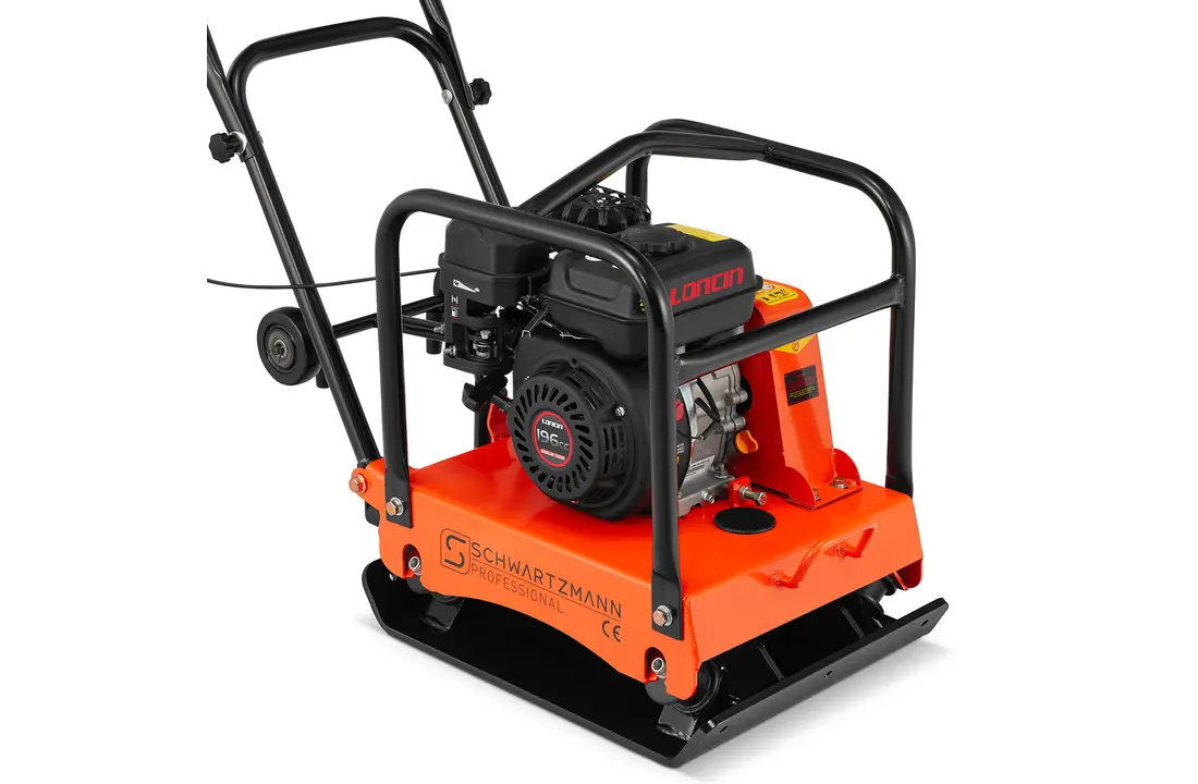 Trilplaat - viertakt benzinemotor - 20 kN, 6,5 PK - 55×42 cm