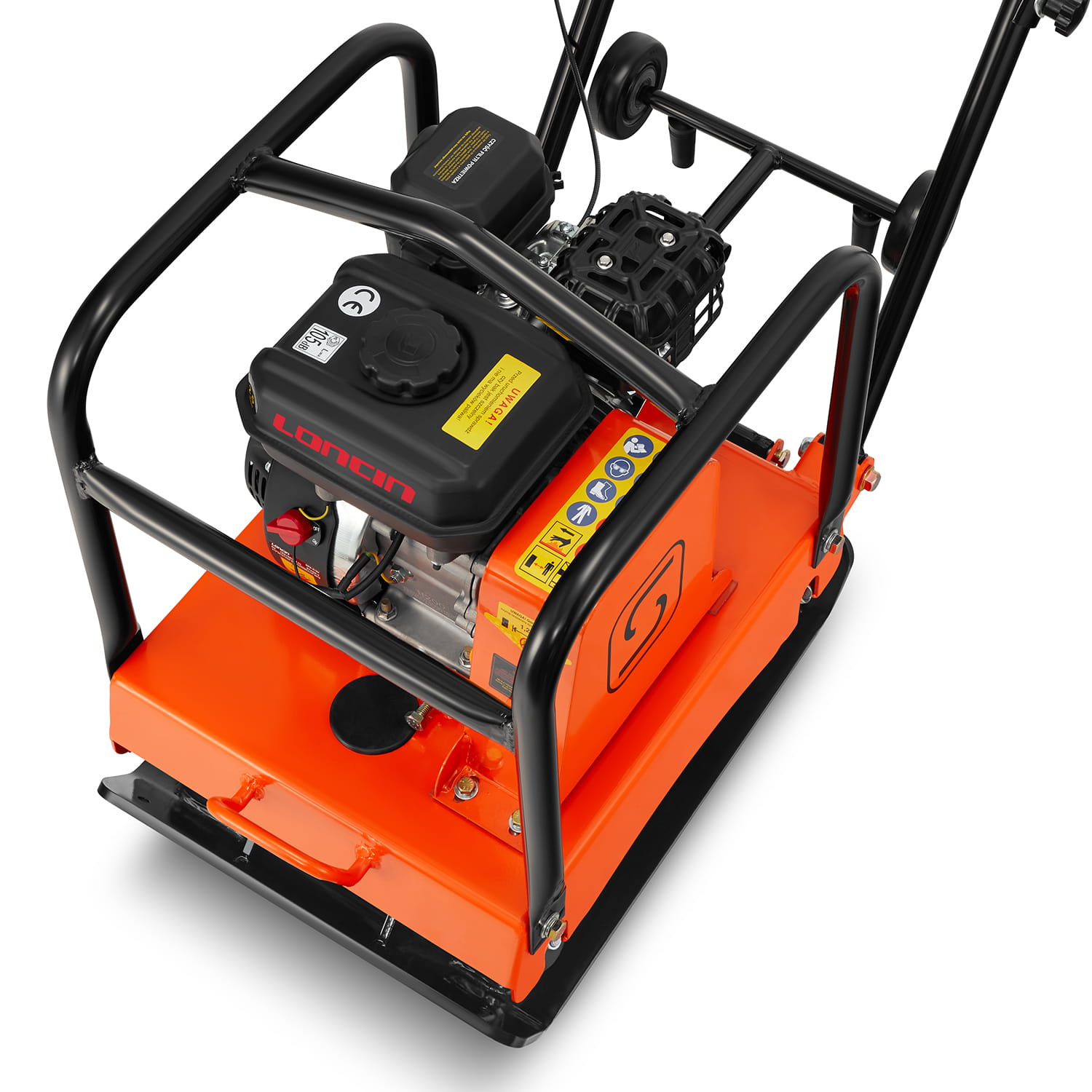 Trilplaat - viertakt benzinemotor - 20 kN, 6,5 PK - 55×42 cm