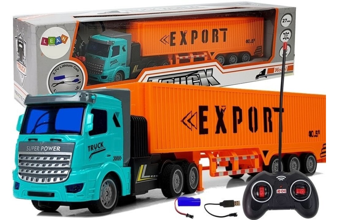 RC-vrachtwagen met trailer - 27Mhz – 1:48 – Speelgoed truck