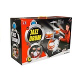 Kinderdrumstel - Jazz Drum - 5-delige drumset met kruk - rood