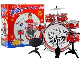 Peuter drumset - 6 Drums - rood